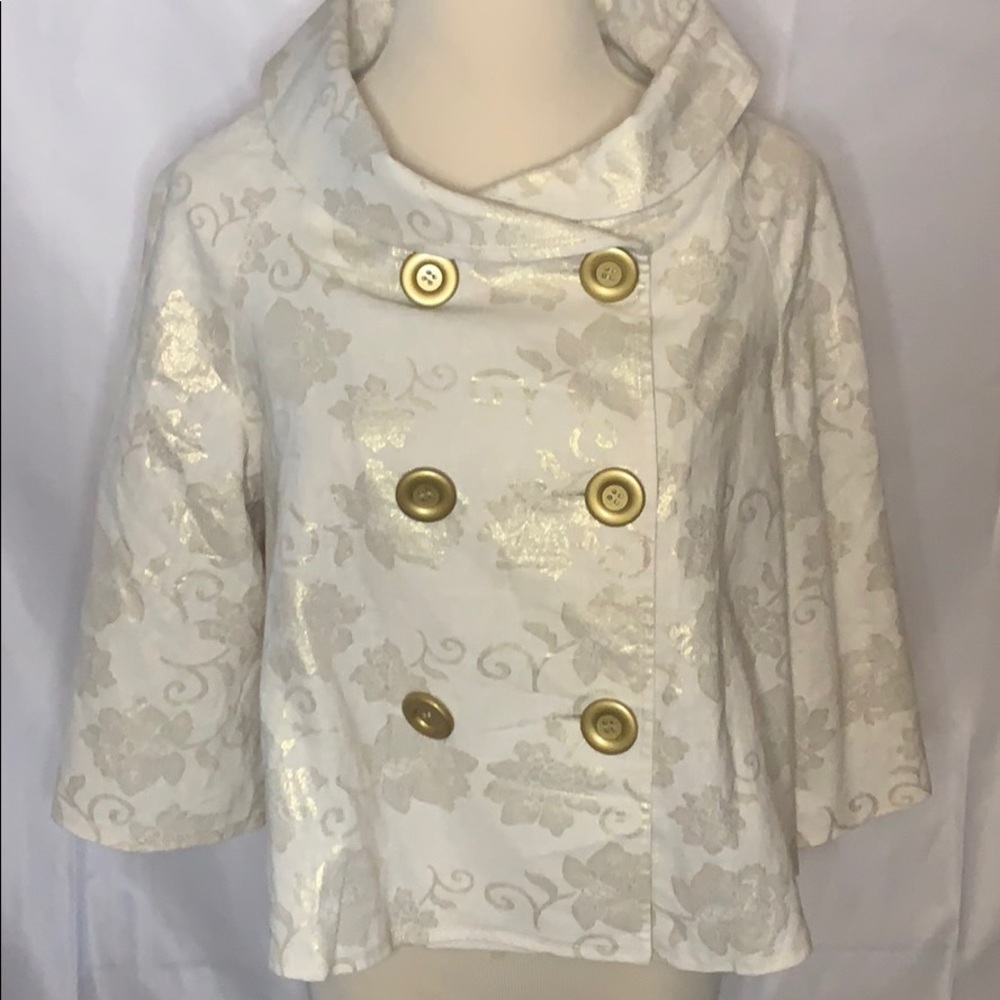 Steve Madden Double Breasted Linen Cape - Large
